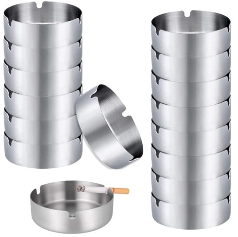 Rund Edelstahl Aschenbecher, 16 Stücke 10cm Aschenbecher, Tischplatte Ashtrays, Wird in Bars, Restaurants, Schlafzimmern, Draußen