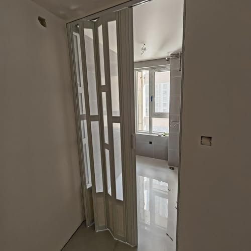 Porta A Soffietto Porte A Libro Porte Pieghevoli Interne Per Piccoli Spazi, Porte A Soffietto Invisibili In PVC Per Camere Da Letto E Bagni Con Maniglia E Binario Superiore, Porta Divisoria Scorrevole
