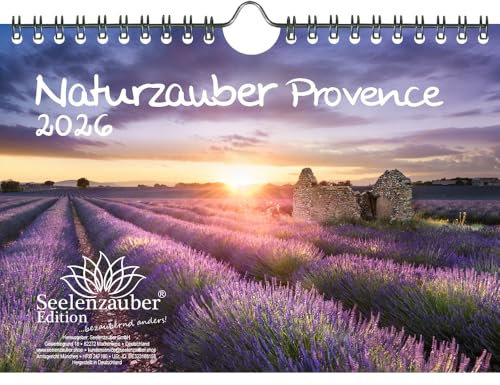 Naturzauber Provence DIN A5 Kalender für 2026 Urlaub Landschaft Natur Mediterran Frankreich - Seelenzauber