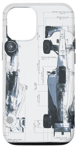 Race Motorsport Racing Blueprint Maschinenbau Hülle für iPhone 12/12 Pro