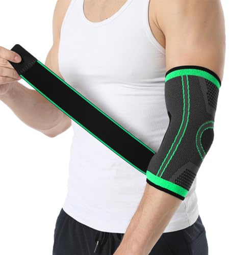 NuCamper Codera Epicondilitis 2 Piezas, Banda de Compresión Ajustable, Codo de Tenista Golfista, Hombre y Mujer, Coderas Deportiva Para Tendinitis Aliviar Dolor Gym Crossfit Levantamiento de Pesas