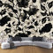 CDXNORA 3D Panoramic Custom Wallpaper Mural Gothic Style Pattern,Cream 250×175cm,Black and White Flower Wallpaper Mural, Living Room, Bedroom, Office Home Decoration