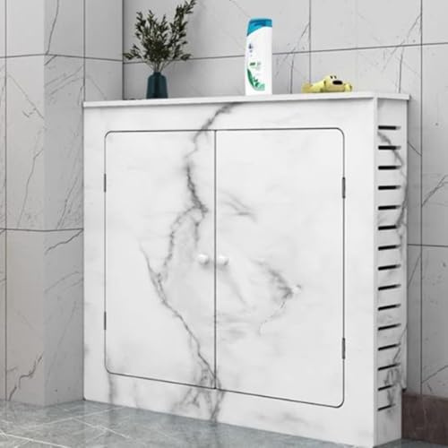 Moderne Heizkörperabdeckung mit 2 Türen, Heizungsschrank, stilvoller Aufbewahrungs-Organizer für Zuhause, Wohnung, 50 x 60 cm, ideal zum Verstecken von Heizkörpern