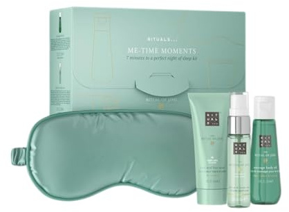 THE RITUAL OF JING Me-Time Set Sleep, Körperpflegeset mit Massageöl, Hand- und Fußcreme, Kissen- und Körperspray, Schlafmaske