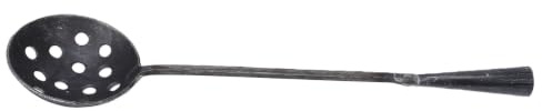 Jectse Écumoire de Scories de Coulée avec Antidérapants, Louche d'écumoire de 3,9 Pouces, Poignée de 16,5 Pouces pour le Moulage de Métal, Louche d'écumoire en Fer pour Fonderie de Bijoux