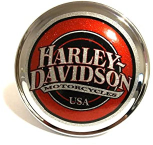 1 Adesivo Stickers per Tappo Benzina Worldcustom compatibile con Harley Davidson Moto custom Metal Flake (ROSSO OPALE)