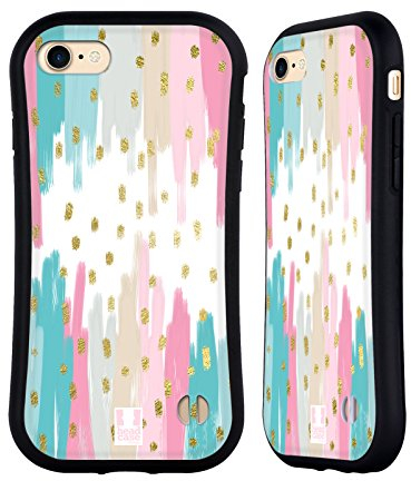 Head Case Designs Soft-Hued Abstract Strokes Hybride Handyhülle Hülle Huelle kompatibel mit Apple iPhone 7/8 / SE 2020 & 2022