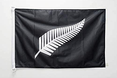 AZ FLAG Bootflagge Neuseeland All Black - 45x30 cm - Neuseeländische Bootsfahne 30 x 45 Cm Marine Flaggen - Flaggen