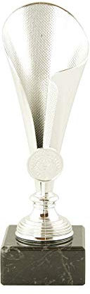 Mini Pokal Award Alabama inkl. hochwertigen Alu-Gravurschild mit Wunschtext (Silber, 20 cm)