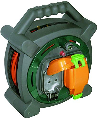 Masterplug HLP2013/2IP 20m Outdoor IP Rated Cable Reel with Weatherproof Sockets 13A Case Reel (2 Sockets)