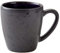 BITZ Becher, Kleiner Kaffeebecher aus Steingut, 19 cl, Schwarz/Dunkelblau