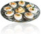 Formano Plato para huevos, para servir o para decoración, con espacio para hasta 8 huevos y salsa, bonito accesorio para comedor, cocina, salón
