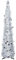FINGOOO 5ft/1.5m Collapsible Christmas Tree Silver Tinsel Pop Up Coastal Christmas Tree for Holiday Xmas Decorations, Home Display, Office Decor