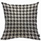 Mugod Schwarz-weißer Hahnentritt-Kissenbezug für Männer und Frauen, dekoratives Zuhause, Sofa, Stuhl, Couch, 45 x 45 cm.