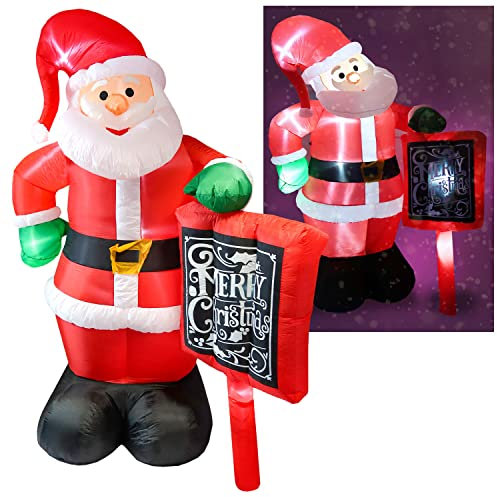 Tronje aufblasbarer Weihnachtsmann 300cm - LED beleuchtet Santa Claus XXL Nikolaus Figur Weihnachtsdeko IP44 Außen