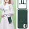 UEEBAI Crossbody Case for iPhone 11 6.1 inch with Camera Cover, Silicone Card Holder Phone Cover with Adjustable Necklace Strap Cord Lanyard Shockproof Protective Case - Dark Green