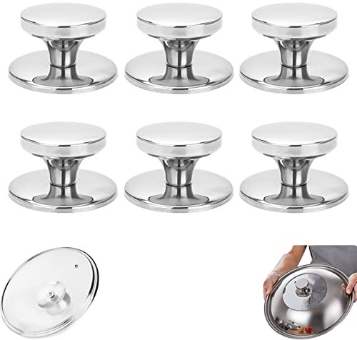 Tapa Olla Pomo, Pomo de Tapa de Acero Inoxidable Para Olla Pomos Tapa Cacerola Pomo Universal Pomo Recambio Tapadera, Adecuado para cambiar la tapa de la tetera y la sartén