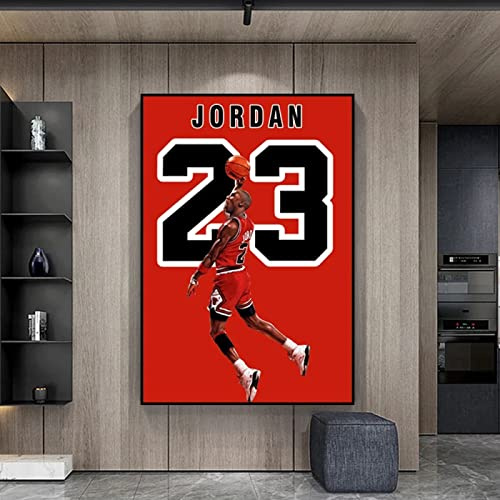 HNZKly Basketball Superstar Canvs Affiche No. 23 Toile Tableau Flyer Michael Jordan Et James Fan Imprimer Murale Art Tableaux GarçOn Chambre Decoration Peinture 50x75cm Sans Cadre