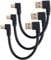 Lot de 3 mini câbles USB à angle droit vers mini USB - 12 cm - Plaqué or - Câble court USB 2.0 vers mini USB - Charge et synchronisation des données - 5 broches USB vers mini USB