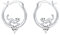 TRISHULA Katze Creolen 925 Sterling Silber Tier Ohrringe Herz Zirkonia Ohrringe Katze Schmuck Absolvent Geschenk für Damen Mädchen Frauen