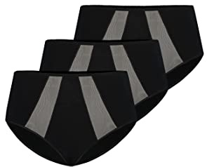 Teyli 3er Pack Slip Damen Baumwolle zum Kaschieren von Unvollkommenheiten - Bikinis & Taillenslips für Damen - Slips Baumwolle Damen - Slip Baumwolle Frauen