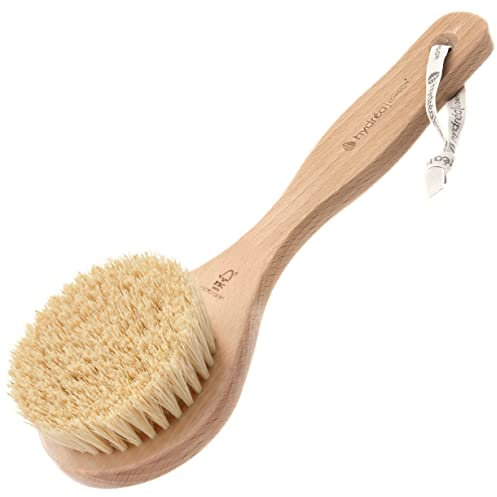 Hydrea London Trockene Körperbürste – Premium Peeling Kaktusborsten Haut Scrubber, veganer Cellulite-Entferner für Lymphdrainage, FSC®-zertifiziertes Buchenholz