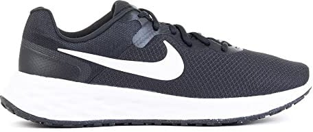 Nike Revolution 6 Nn Straßenlaufschuhe für Herren, Schwarz/Weiß/Iron Grey, Größe 42,5, Schwarz, Weiß, Eisen-Grau, 42.5 EU