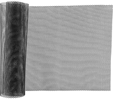 Rejilla de aluminio para coche, rejilla de aluminio para carreras, universal, rejilla extensible, cuerpo parachoques, parrilla Rhombic, resistente al agua, 3 x 6 mm