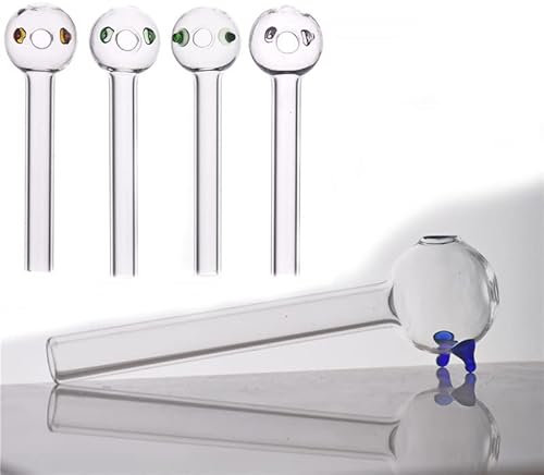 PARACITY 12cm Länge 10Pcs Glas Öl Brenner Pfeife Glas Bong Wasserpfeifen Rauchen Farbe Mischen (A)