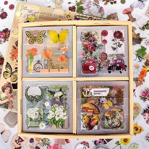 510 Stück/100 Blatt Scrapbooking Sticker,Scrapbook Zubehör丨Scrapbook Stickers Set Sticker Bullet Journal für Scrapbook,Bullet Journal Zubehör,Journaling Zubehör usw