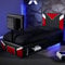 X-Rocker Cerberus Twist Gaming Bed with Rotating TV Mount, Storage and Cable Management, Single 3ft Low Sleeper Bedstead, Faux Leather Upholstery, Ideal for Kids Bedroom, 32 TV Supported - Red