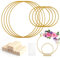 CAUTIOUS 8 Stück Traumfänger Metallringe zum Basteln 20cm Wreaths of Metal Floristik Deko Ring zum Aufhängen Rahmen Gold Metallring Metall Dekoration für Trockenblumen Kranz DIY Hochzeit