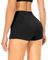 TNNZEET Radlerhose Damen Hohe Taille Shorts Bauchweg Hotpants Kurze Sporthose Leggings Boxershorts für Yoga Gym (Schwarz,3XL)