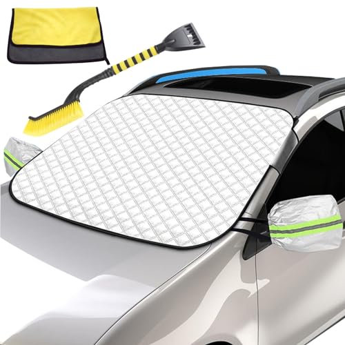 Frontscheibenabdeckung für Kia NIRO 2016 2017 2018 2019, Magnetische Faltbare Auto Scheibenabdeckung Windschutzscheibe Gegen Schnee EIS Frost Staub Sonne,157×126cm-green