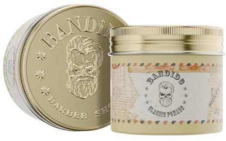 Bandido Classic Pomade 125 ml – Haarwachs Herren mit Starkem Halt, Glanz und Wet-Look, Cera für Männer, Für Alle Haartypen, Einfaches Styling und Professioneller Duft