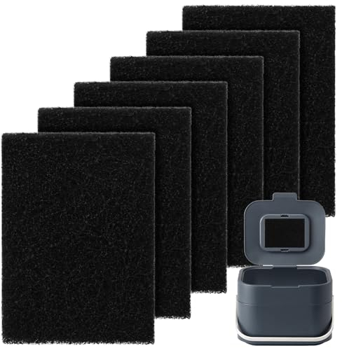 Lot de 6 filtres compatibles avec les boîtes alimentaires Joseph Joseph - Filtre anti-odeurs pour poubelle à compost J&J Kitchen - Compatible avec poubelle de cuisine Joseph Joseph