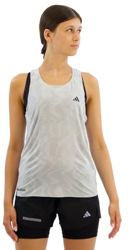 adidas Damen Ultimate Engineered Tank Laufbekleidung Tank-Top Halsil - Silber M