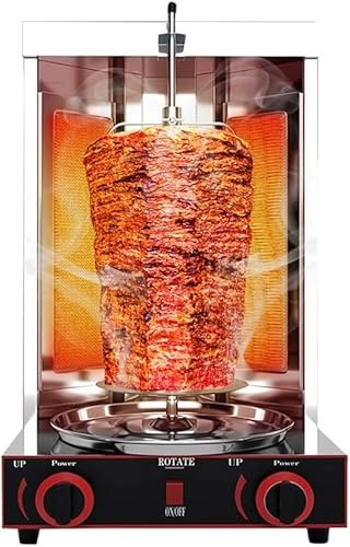 3000W Electric Vertical Broiler,360° Automatic Rotating Grill Smokeless Rotisserie Grills,Multifunction Vertical Kebab Grill Gyro Rotisserie Oven Meat Broiler,for Home Restaurant Kitchen