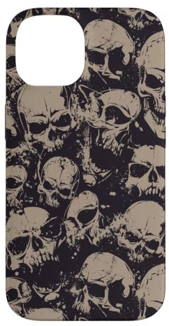 Emo Grunge Ästhetischer Gothic-Totenkopf Goth Halloween Hülle für iPhone 14