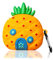 FUGUIZHU Cute Case Cover Kompatibel mit AirPods Pro 1st&2nd,Weiches Silikon Lustige Cartoon-Schutzhülle, stoßfest und unterstützt drahtloses Aufladen mit Karabinerhaken-Pineapple