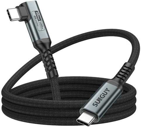SUNGUY USB C auf USB C Kabel 1M, 100W 20Gbps USB C auf USB C Ladekabel und Datenkabel, 4K@60Hz Videoübermittlung USB C Kabel für Monitor iPhone 16/15 Pro max, Laptop,Mobiltelefon,SSD