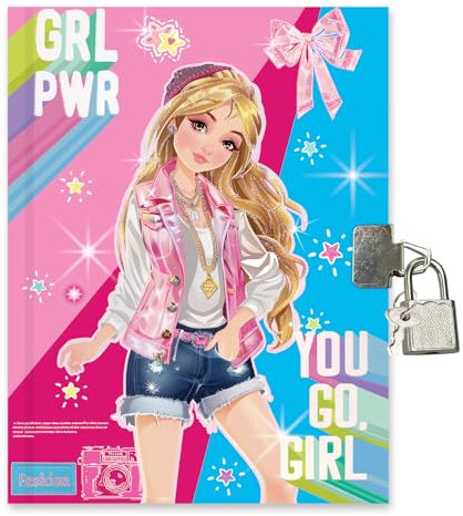 GINMLYDA Secret Diary for Girls with Lock, 7 x 5.25 Inches 160 Pages Girls Gifts Diary with Lock Girl Girls Journal Kids Notebook for Girls Birthday Presents 6-10 Years Old