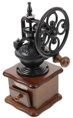 Vintage Manuelle Handkaffeemühle mit Handkurbel, Schwarz