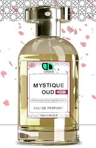 Mystique Oud Rose Eau de parfum 100 ml Parfum de qualité supérieure pour homme et femme Longue réduction du stress, stimule la mémoire, améliore l'humeur, stimule la mémoire, les liens culturels