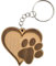 SEABUZZ Porte-clés patte de chien dans un cœur - Porte-clés chien - Pendentif cœur - Porte-clés pour clés - Patte porte-bonheur - Organiseur de clés - Lucky Charms Keychain Cute - Cadeau, Naturel.,