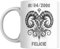 fapadjo mug personnalisé astrologie zodiac céramique 330ml cadeau anniversaire fête mères Noël prénom signe horoscope lave-vaisselle durable unique qualité (Belier)