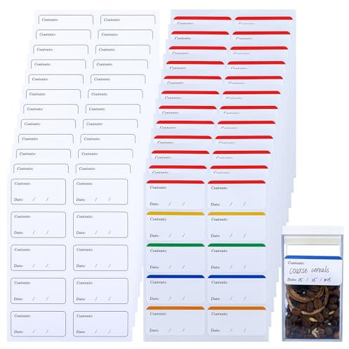 240 Stück Gefrieretiketten,Ablösbare Etiketten, Leicht Abziehbare Gefrieretiketten,Klebeetiketten, Farblich Gefrieretiketten zum Beschriften,für Gefrierdosen, Gefriergut,Marmeladengläser(60x30mm)