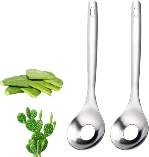 2Pcs Cactus Peeler Spoon, Stainless Steel Rice Meat Dumplings Spoon Squeezing Meatball Artifact Kitchen Tools, Peelers, Graters, Slicers Tools