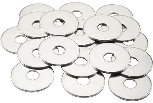 Gendewiner M5 Rondelles Metal (20 Pièces) M5x20x1.2mm 304 Rondelle Inox Grandes Rondelles de Carrosserie Acier Inoxydable Rondelles Plates pour Vis & Écrous & Tiges Filetées