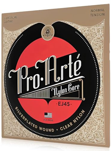 Cuerdas Guitarra Española - Cuerdas de Guitarra Española - Cuerdas para Guitarra Española - EJ45 Pro-Arte, cuerdas de nailon para guitarra clásica, tensión normal
